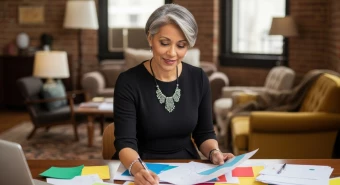 HR manager reviewing claims history and stop-loss terms for a self-funded health plan