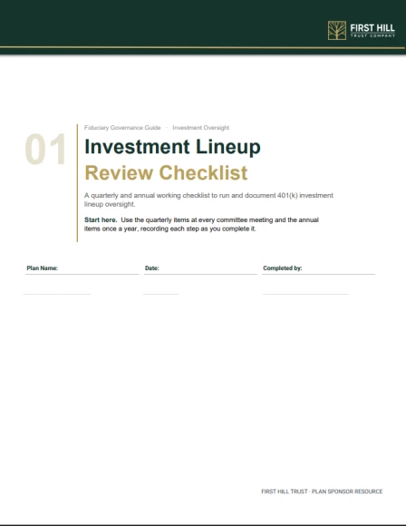 401(k) Investment Linesup Review